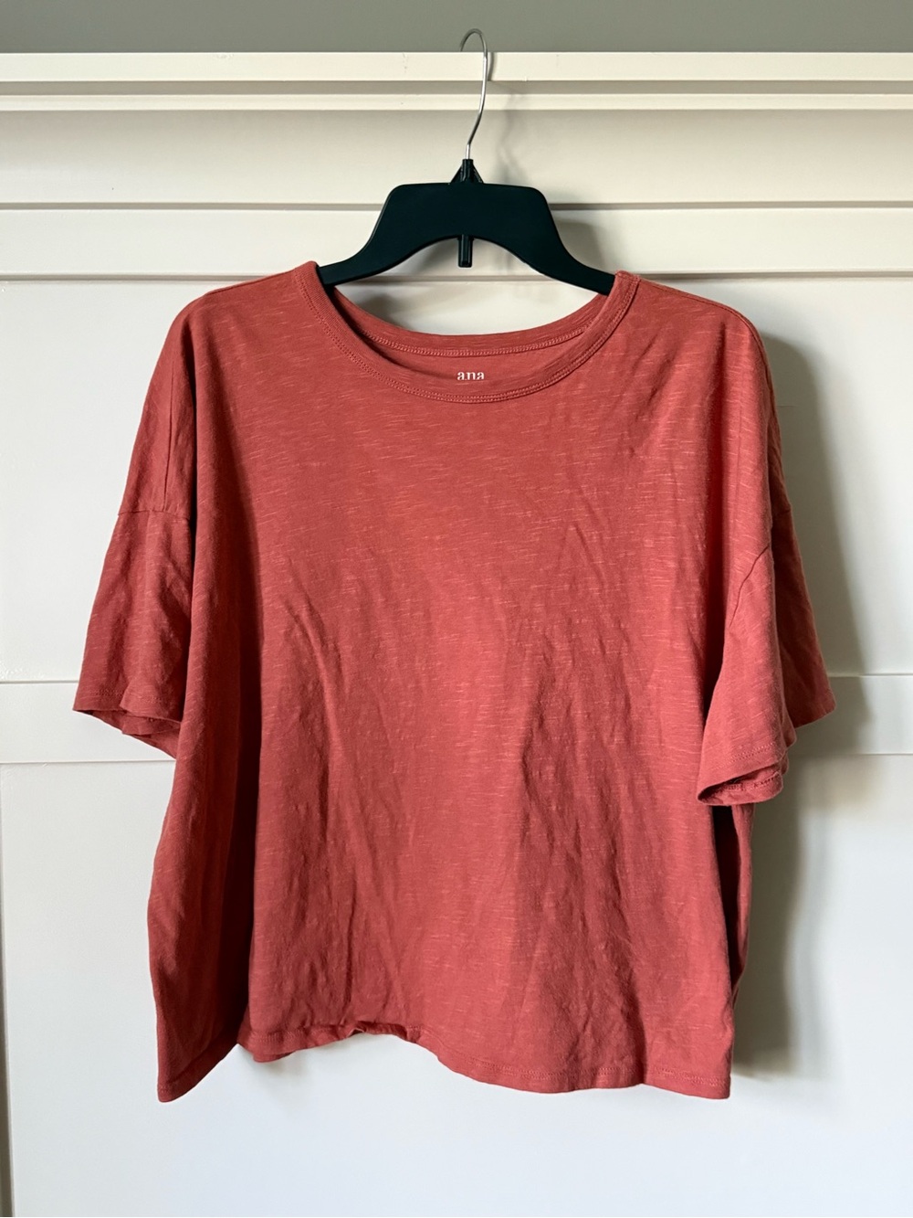 a.n.a Brick Red Crewneck Crop Tee